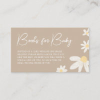 Boho Groovy Daisy Baby Shower Books for Baby