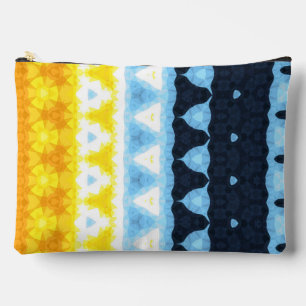 Boho Groovy Geometric Abstract AroAce Pride Flag Accessory Pouch