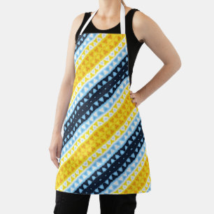 Boho Groovy Geometric Abstract AroAce Pride Flag Apron