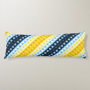 Boho Groovy Geometric Abstract AroAce Pride Flag Body Cushion