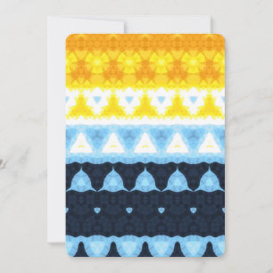Boho Groovy Geometric Abstract AroAce Pride Flag Holiday Card