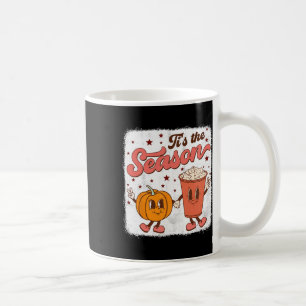 Boho Groovy Tis The Season Cute Pumpkin Spice Fall Coffee Mug