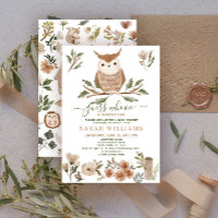 Boho Guess Who is Almost Due Owl Baby Shower