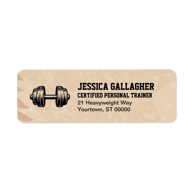 Boho Gym / Personal Trainer Return Address Label  (Front)