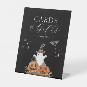 Boho Halloween Baby Shower Cards & Gifts Pedestal Sign