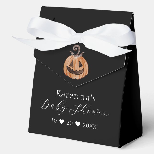 Boho Halloween Baby Shower Favour Box (Front)