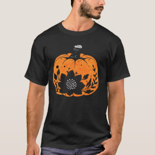 Boho Halloween Pumpkin Art October Spooky Veg Carv T-Shirt