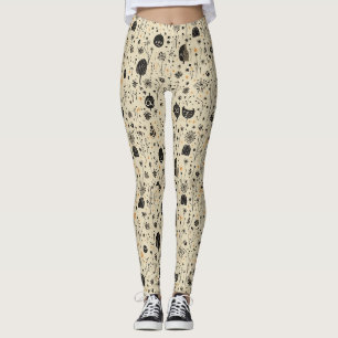 Boho Halloween Seamless Pattern Leggings