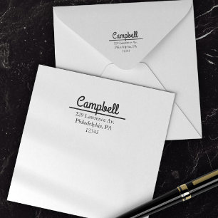 Boho Hand Lettering Return Address Mailing Self-inking Stamp