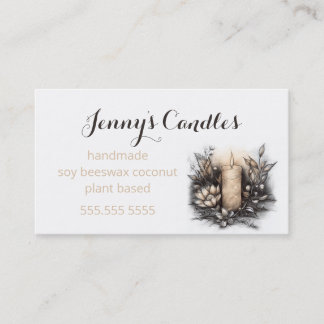 Boho Handmade Candles QR code Business Card