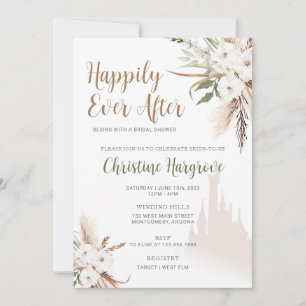 Boho Happily Ever After Bridal Shower Invitation