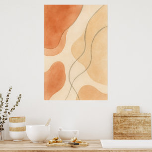 Boho Harmony   Minimalist Abstract Wall Art