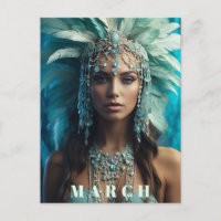 *~* Boho Headdress MARCH  AP53  AQUAMARINE
