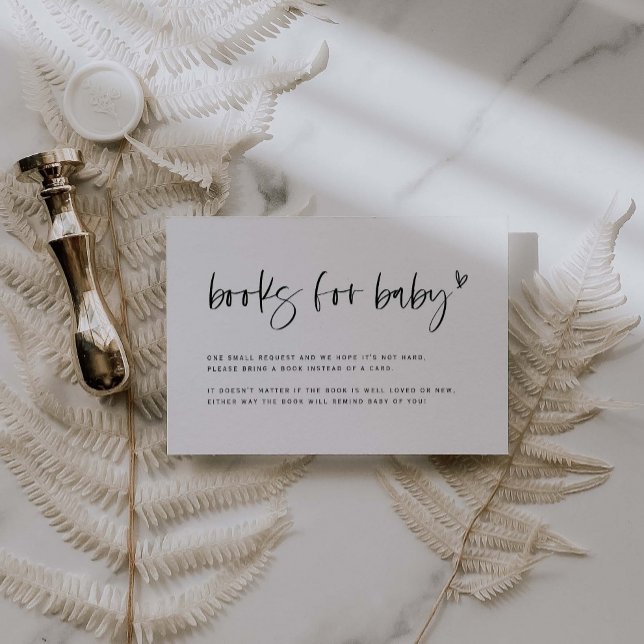 Boho Heart Books For Baby Shower Request Card E100 (Creator Uploaded)