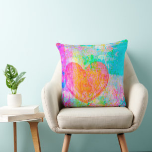 Boho Heart Collage Cushion