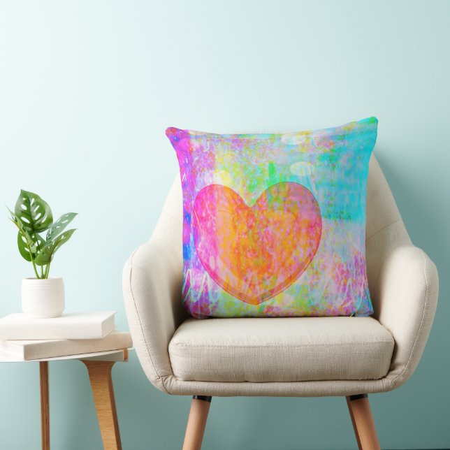 Boho Heart Collage Cushion (Chair)