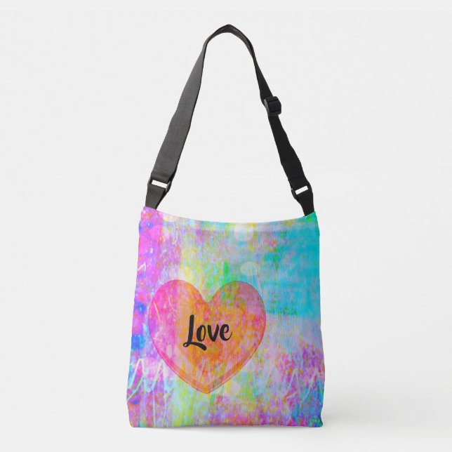 Boho Heart Love Crossbody Bag (Front)