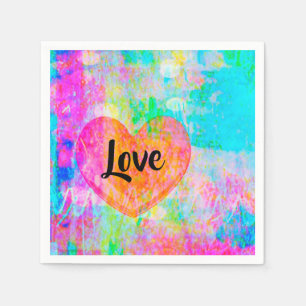 Boho Heart Love Napkin