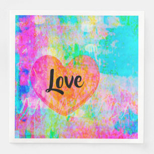 Boho Heart Love Napkin