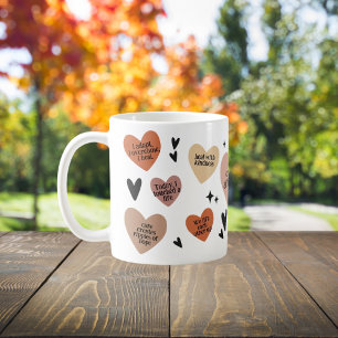 Boho Heart RN Gift, Nurse Affirmation Art Coffee Mug