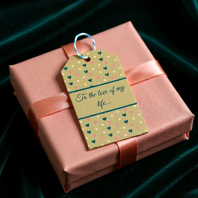 Boho Hearts and Love Gift Tags (Boho Heart Pattern Valentine’s Gift Tags)