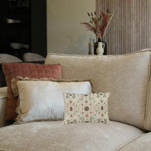 Boho Herb Pattern Lumbar Decorative Cushion