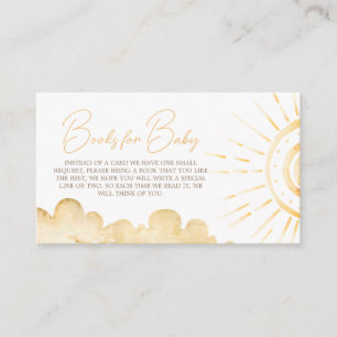 Boho Here Comes the Son Baby Shower Books for Baby Enclosure Card
