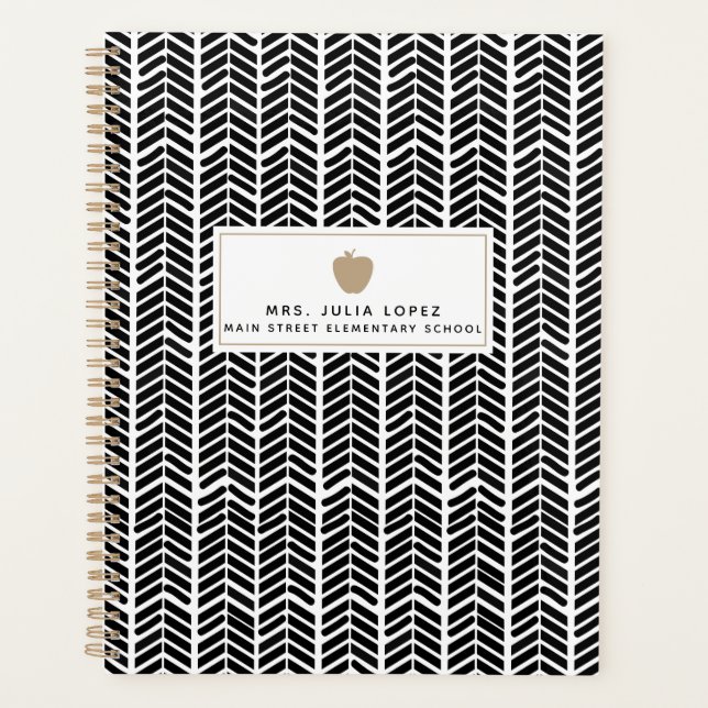 Boho Herringbone Teacher Planner (Front)