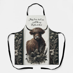 Boho Highland Cow Apron