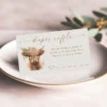 Boho Highland Cow Baby Shower Diaper Raffle Enclosure Card<br><div class="desc">Boho Highland Cow Baby Shower Diaper Raffle Enclosure Card. Click the edit/personalise button to customise this design.</div>