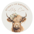 Boho Highland Cow Kids Birthday Party