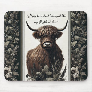 Boho Highland Cow Mouse Mat