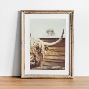 Boho Highland Cow Wall Art
