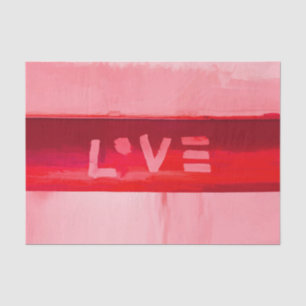 Boho Hippie Chic Red Pink Love Decoupage Tissue Paper