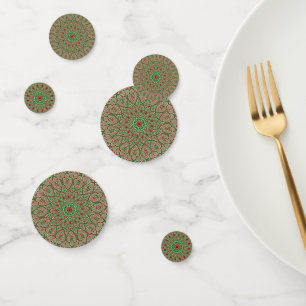 Boho Hippie Funky Trippy Ornate Christmas Mandala  Confetti