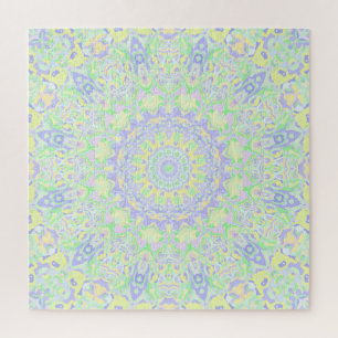Boho Hippie Groovy Quirky Colourful Soft Pastel  Jigsaw Puzzle