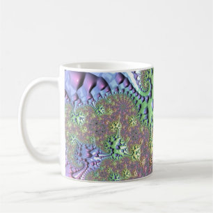 Boho Hippie Groovy Shiny Colourful Rainbow Fractal Coffee Mug