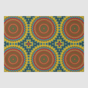  Boho Hippie Red Yellow Blue Vintage Tribal Ethnic Tissue Paper