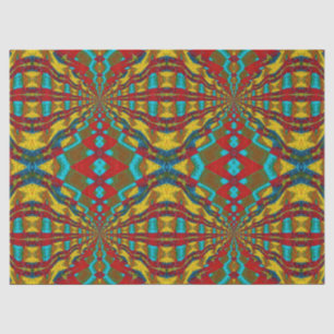  Boho Hippie Red Yellow Blue Vintage Tribal Ethnic Tissue Paper