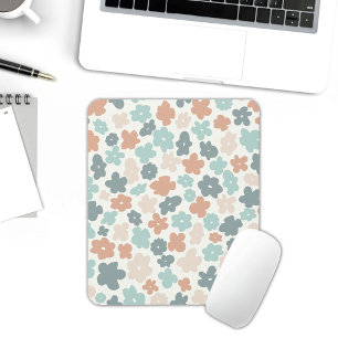 Boho hippie retro pastel flowers iPad mini cover Mouse Mat