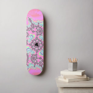 Boho Hippie Unicorn Pastel Mandelbrot Fractal Skateboard