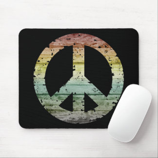 Boho Hippy 60s 70s Peace Sign Mouse Mat