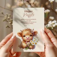 Boho Holy Cow Highland Cow Baby  Raffle Diapper