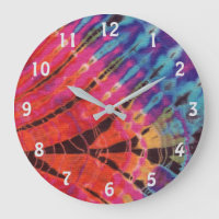 Boho Hot Pink Teal Blue Abstract Batik Tie Dye Art