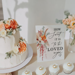 Boho How Sweet It Is Wedding Dessert Table Sign