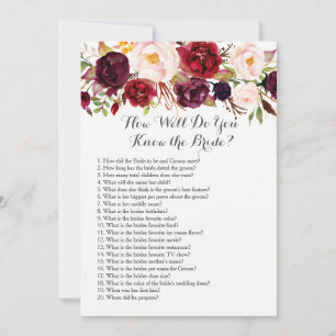 Boho How well do you know the bride?