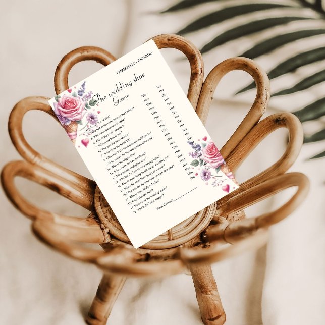 Boho Ice Cream Wedding shoe game party game Card (Creator Uploaded)