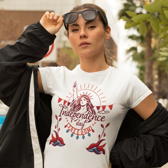 Boho Independence Day Women's T-shirt 4th of July (Boho Independence Day Woman's T-Shirt. )