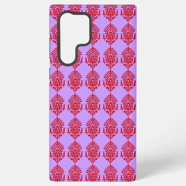 Boho India Block Print Samsung Galaxy S22 Ultra Case (Back)