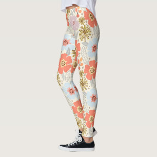 Boho Inspired Floral Pattern Leggings